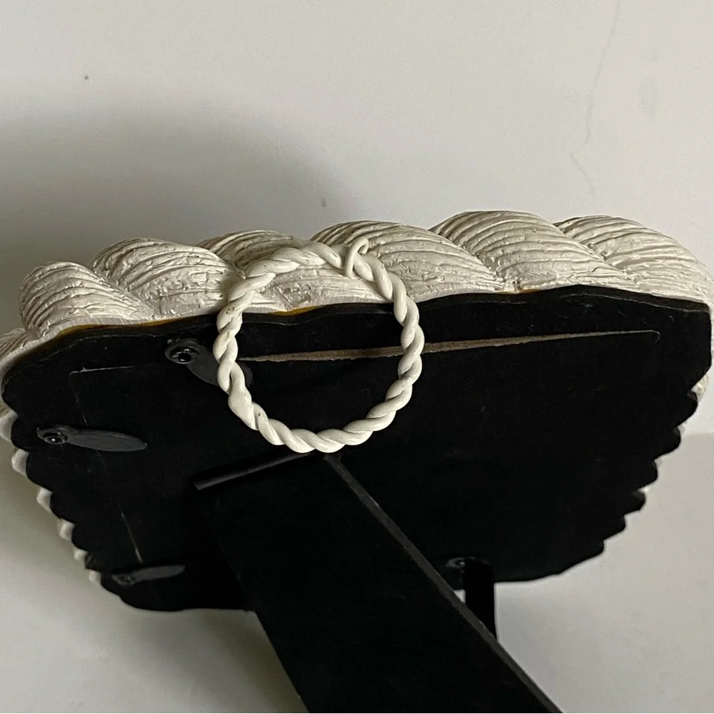 Rope Frame Sheffield Home Nautical Resin White Twisted 4 X 6 Photo Beach EUC